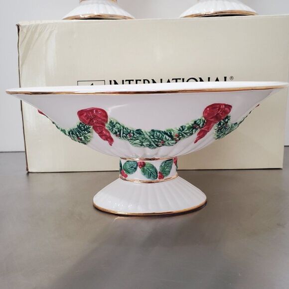 International Silver Co. White Candy Dish Candle - Picture 2 of 9